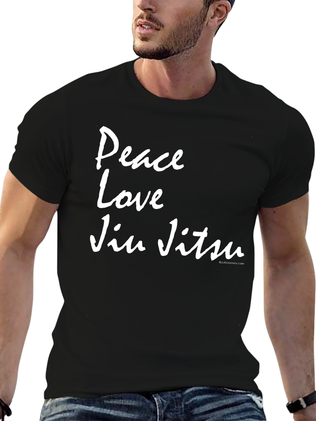 Peace Love Jiu Jitsu Black T-Shirt