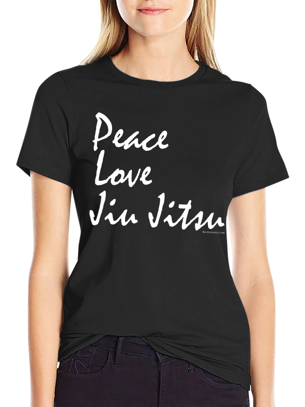 Peace Love Jiu Jitsu Black T-Shirt