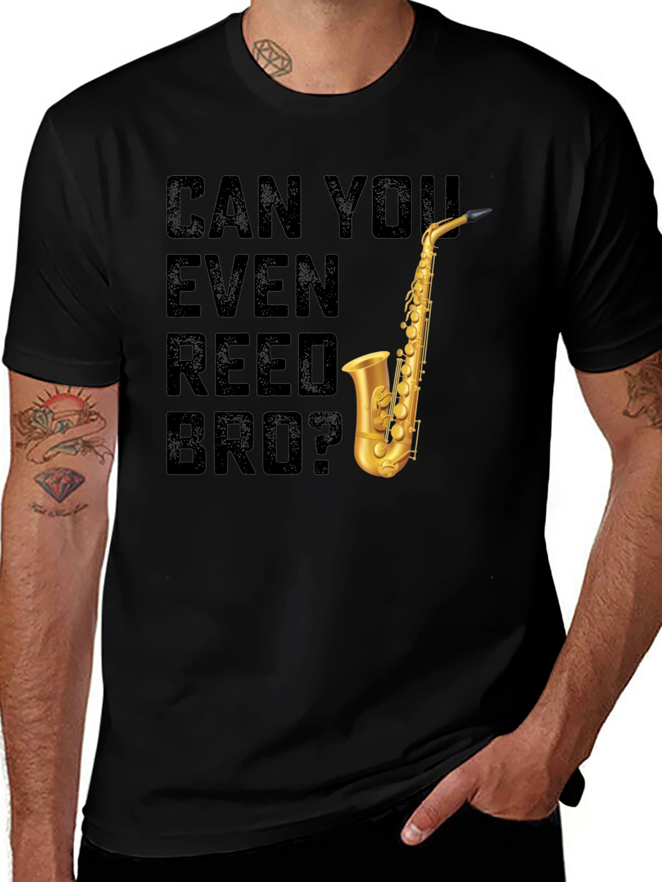Can You Even Reed Bro? Saxophone T-Shirt