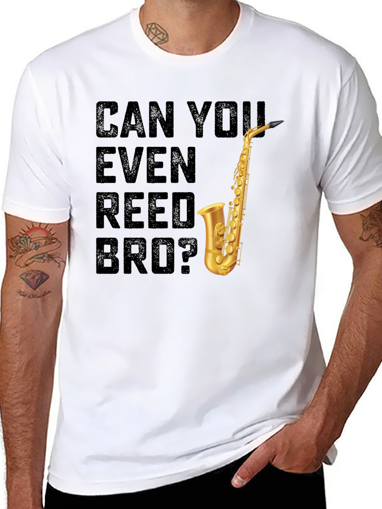 Can You Even Reed Bro? Saxophone T-Shirt