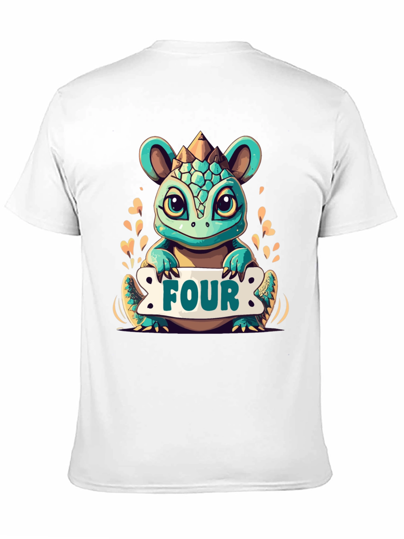 Cute 4th Birthday Dinosaur T-Shirt for Kids