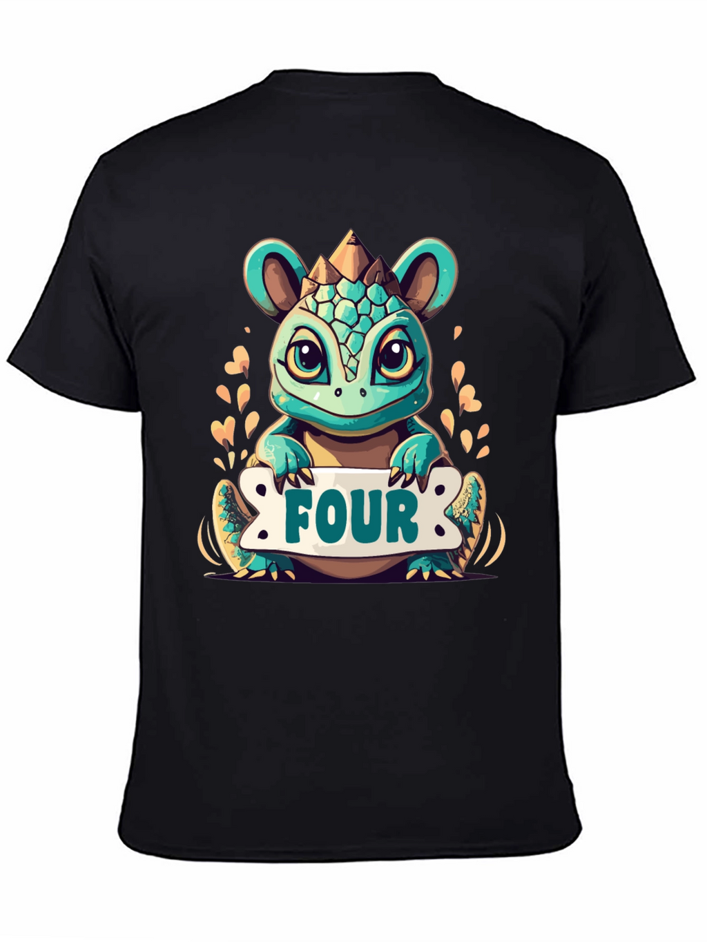 Cute 4th Birthday Dinosaur T-Shirt for Kids