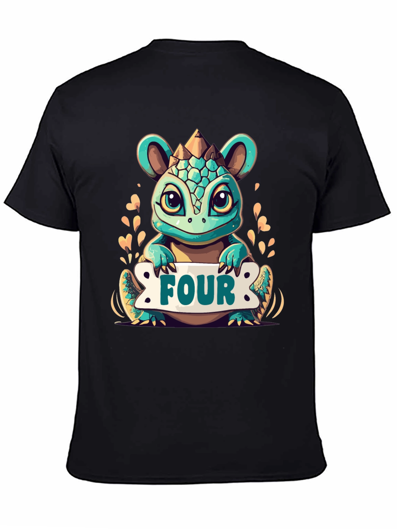Cute 4th Birthday Dinosaur T-Shirt for Kids