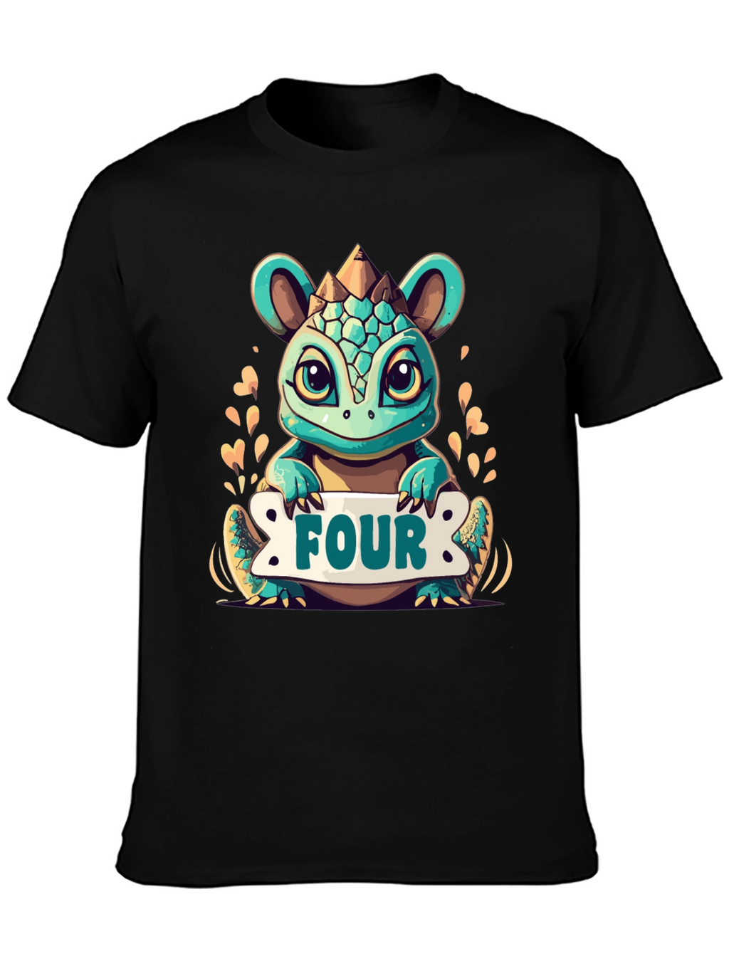 Cute 4th Birthday Dinosaur T-Shirt for Kids