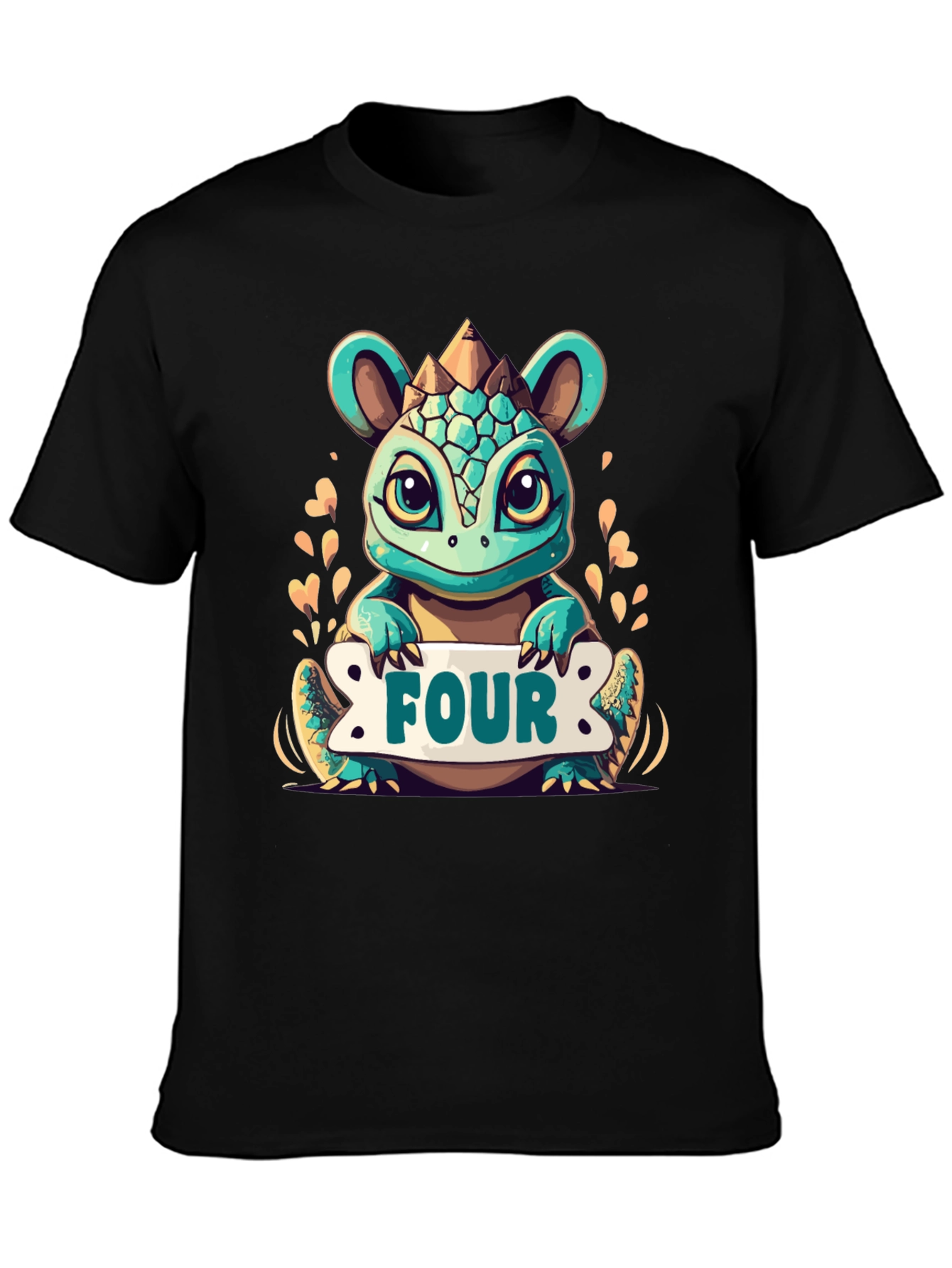 Cute 4th Birthday Dinosaur T-Shirt for Kids