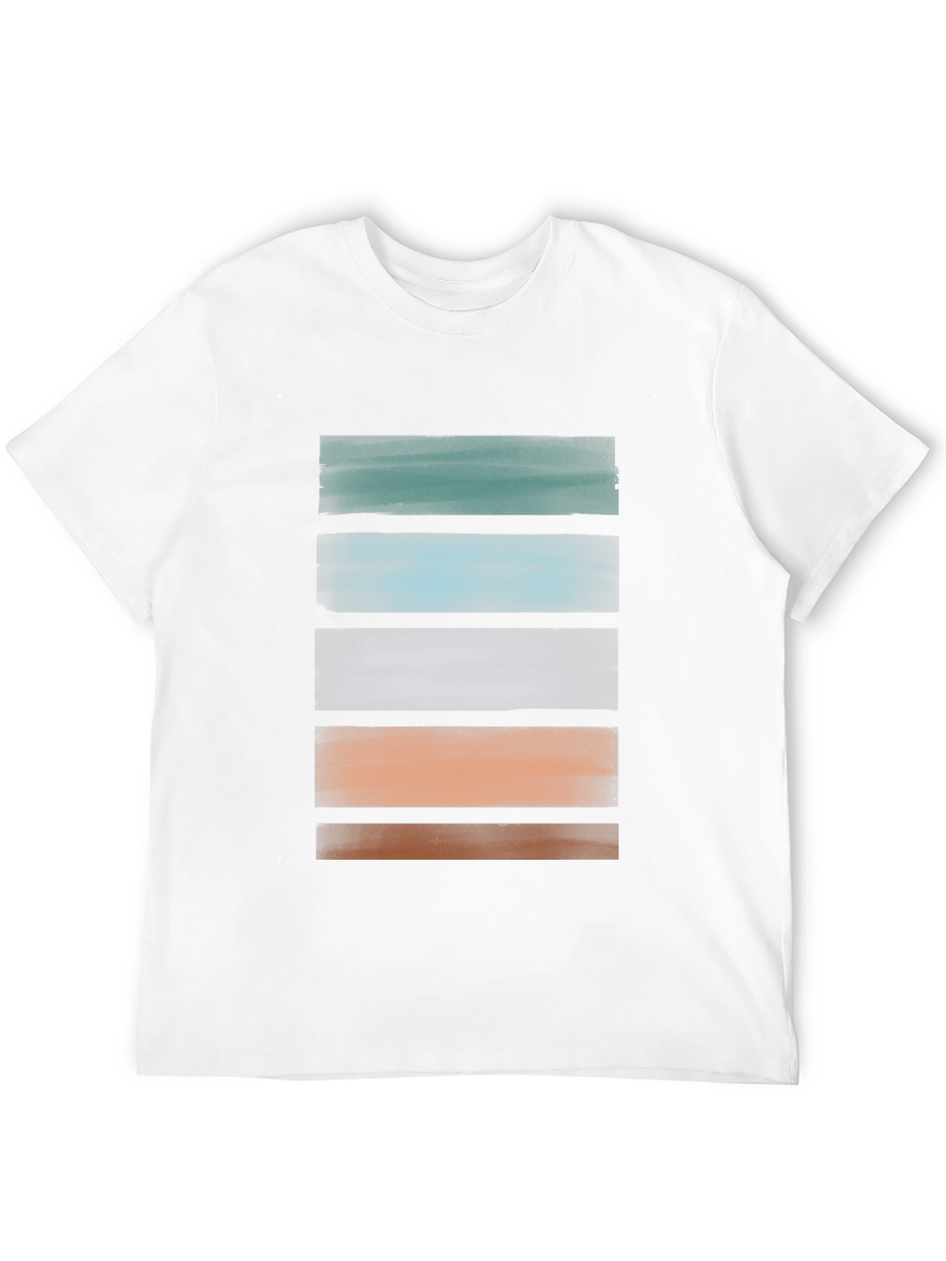 Abstract Stripe Graphic Tee - Modern Casual Shirt