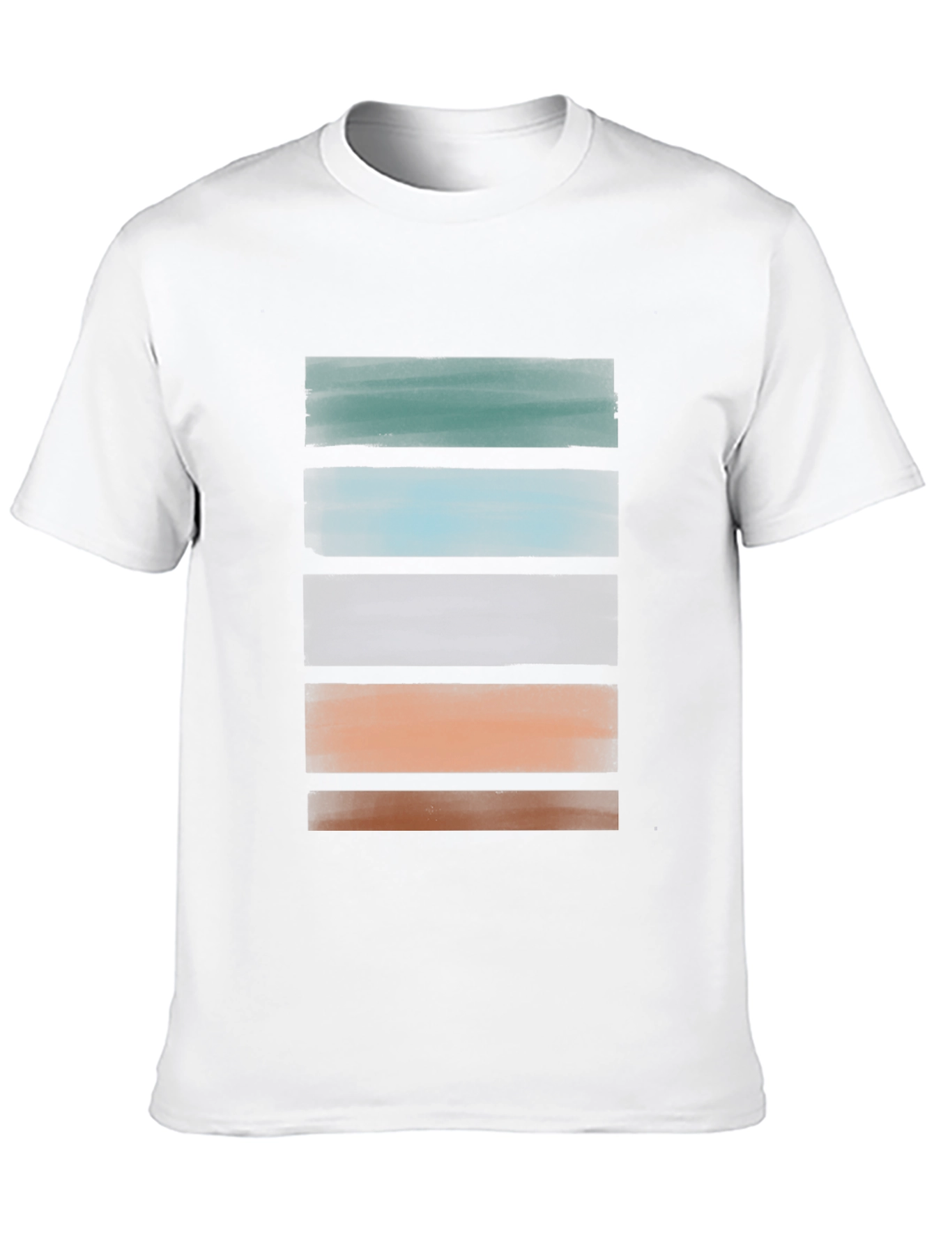 Abstract Stripe Graphic Tee - Modern Casual Shirt
