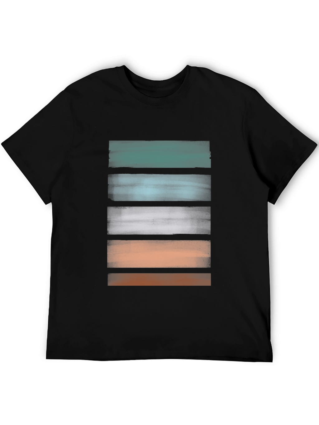 Abstract Stripe Graphic Tee - Modern Casual Shirt
