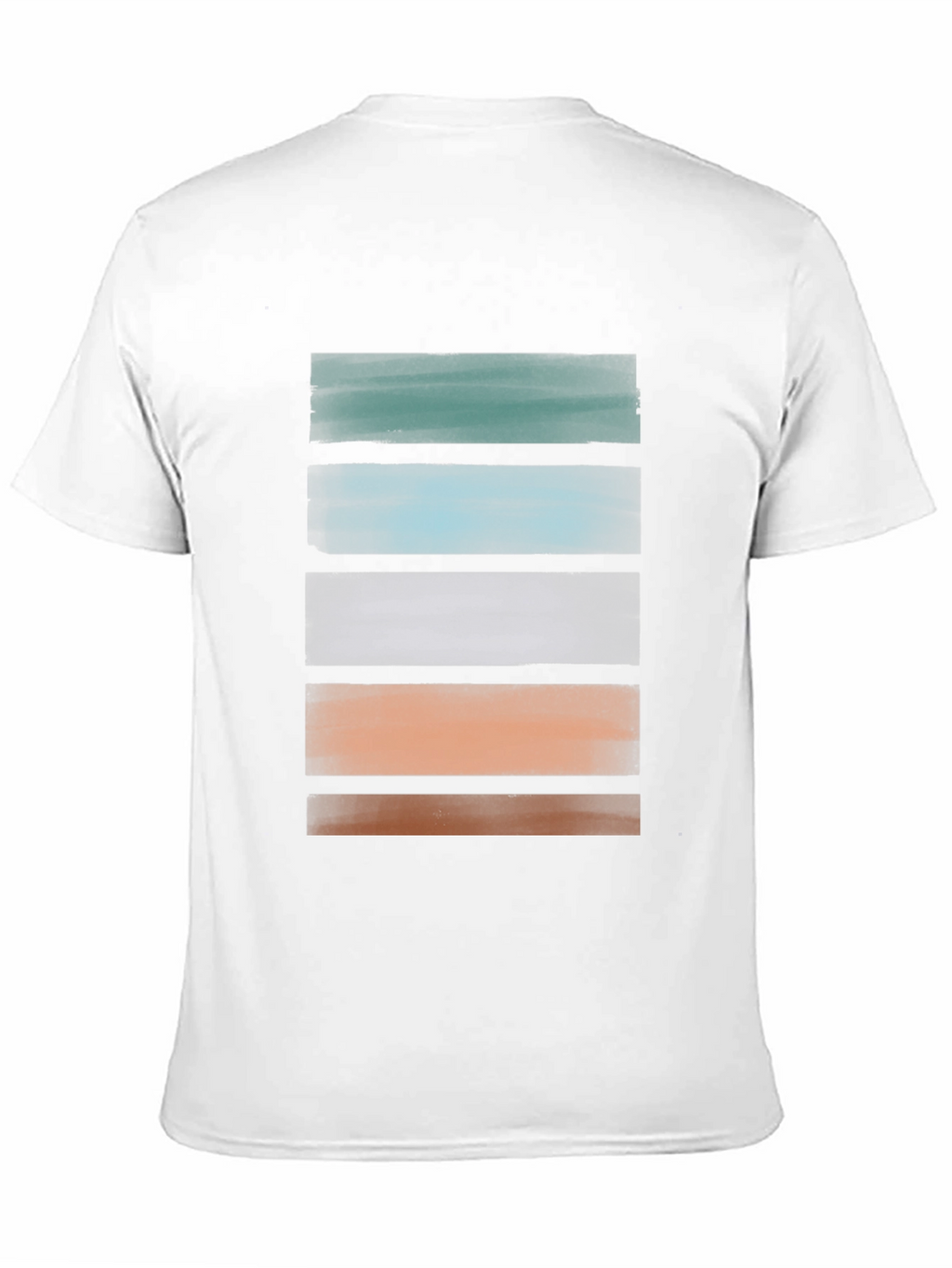 Abstract Stripe Graphic Tee - Modern Casual Shirt
