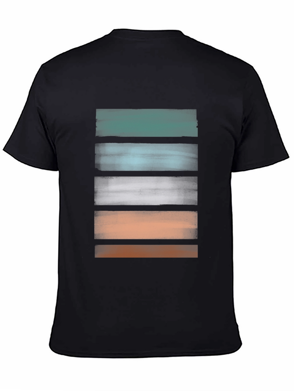 Abstract Stripe Graphic Tee - Modern Casual Shirt