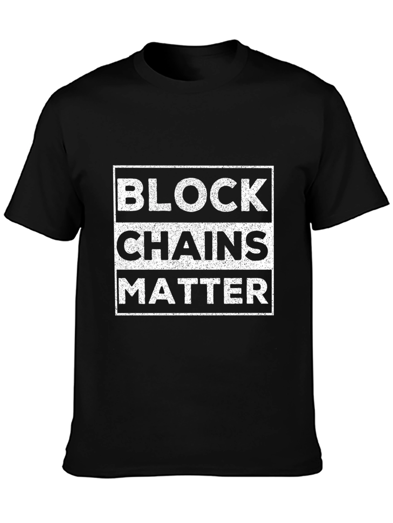 Block Chains Matter Graphic Tee - Soft Cotton Casual T-Shirt