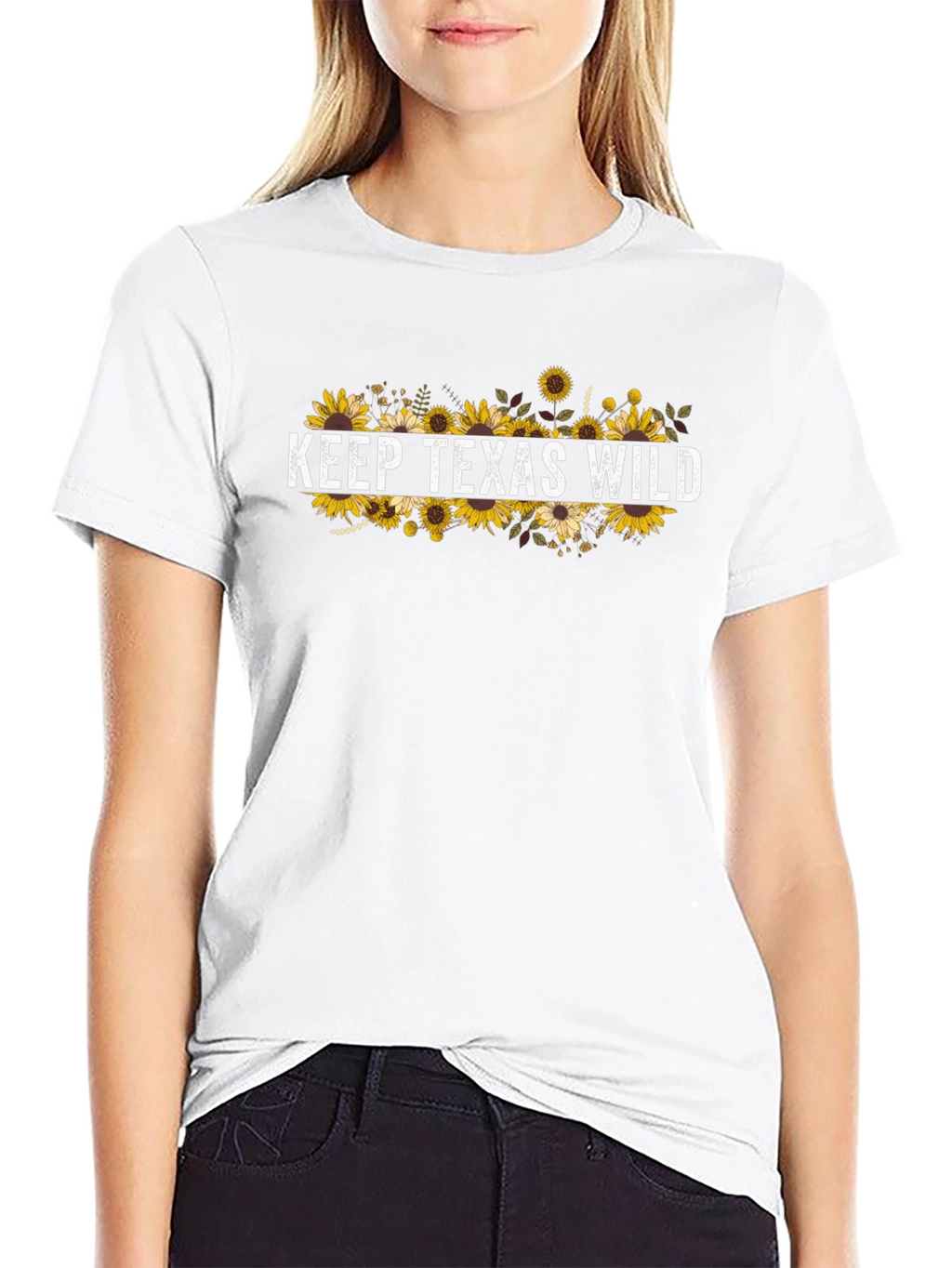 Keep Texas Wild Sunflower Graphic T-Shirt