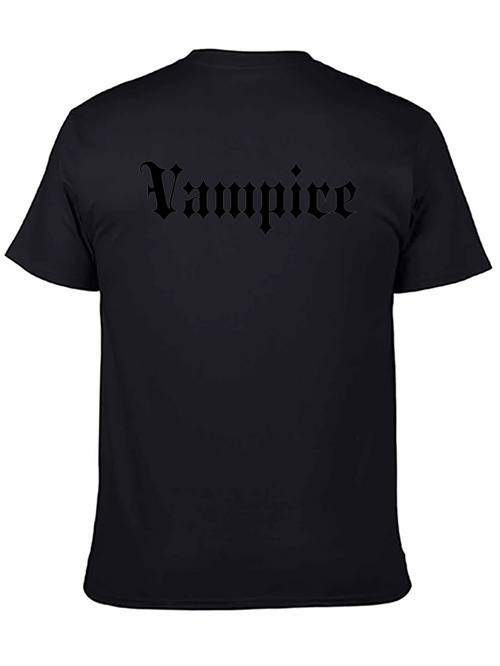 Vampire Graphic Tee - Gothic Style Black T-Shirt