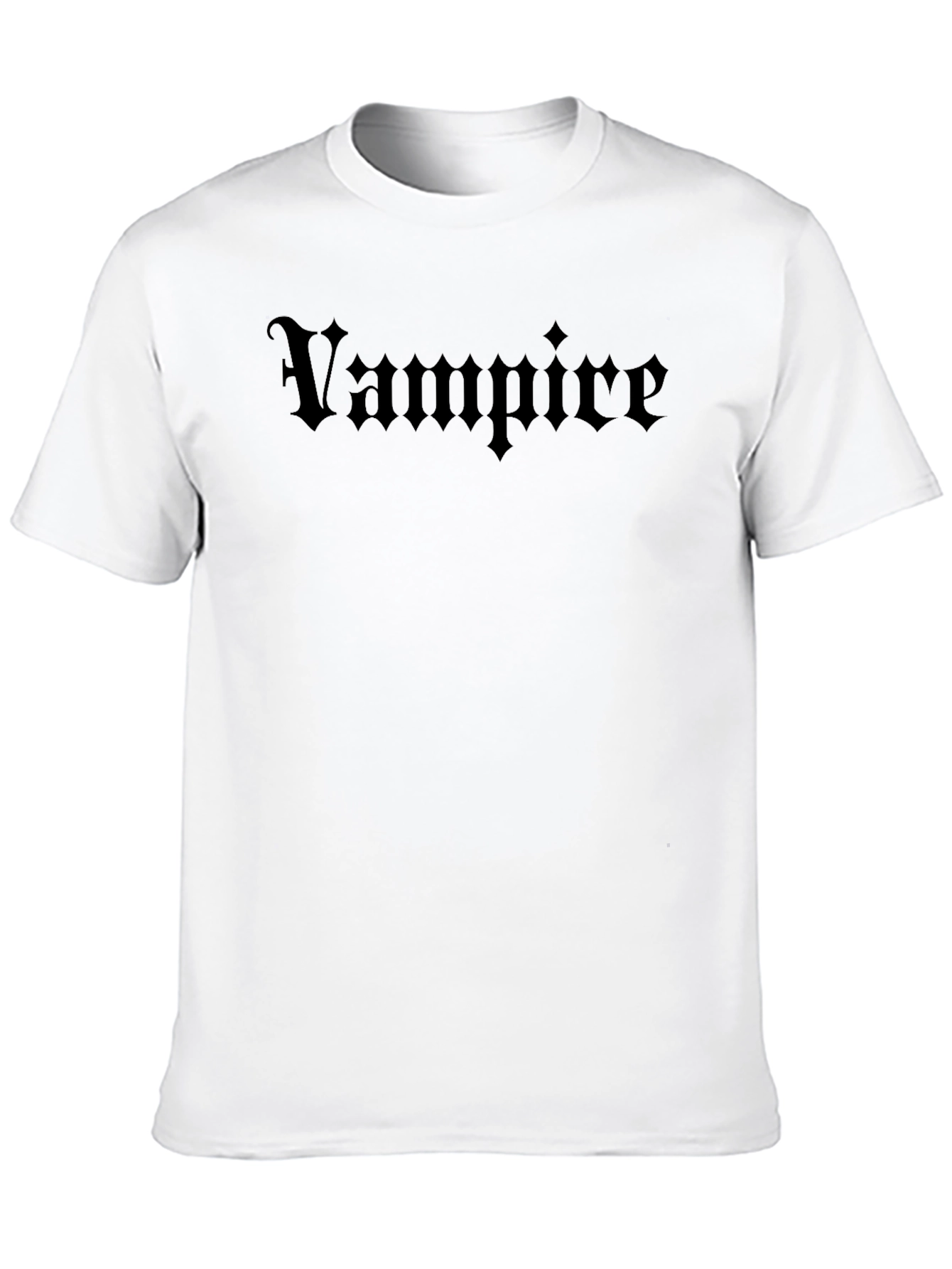 Vampire Graphic Tee - Gothic Style Black T-Shirt