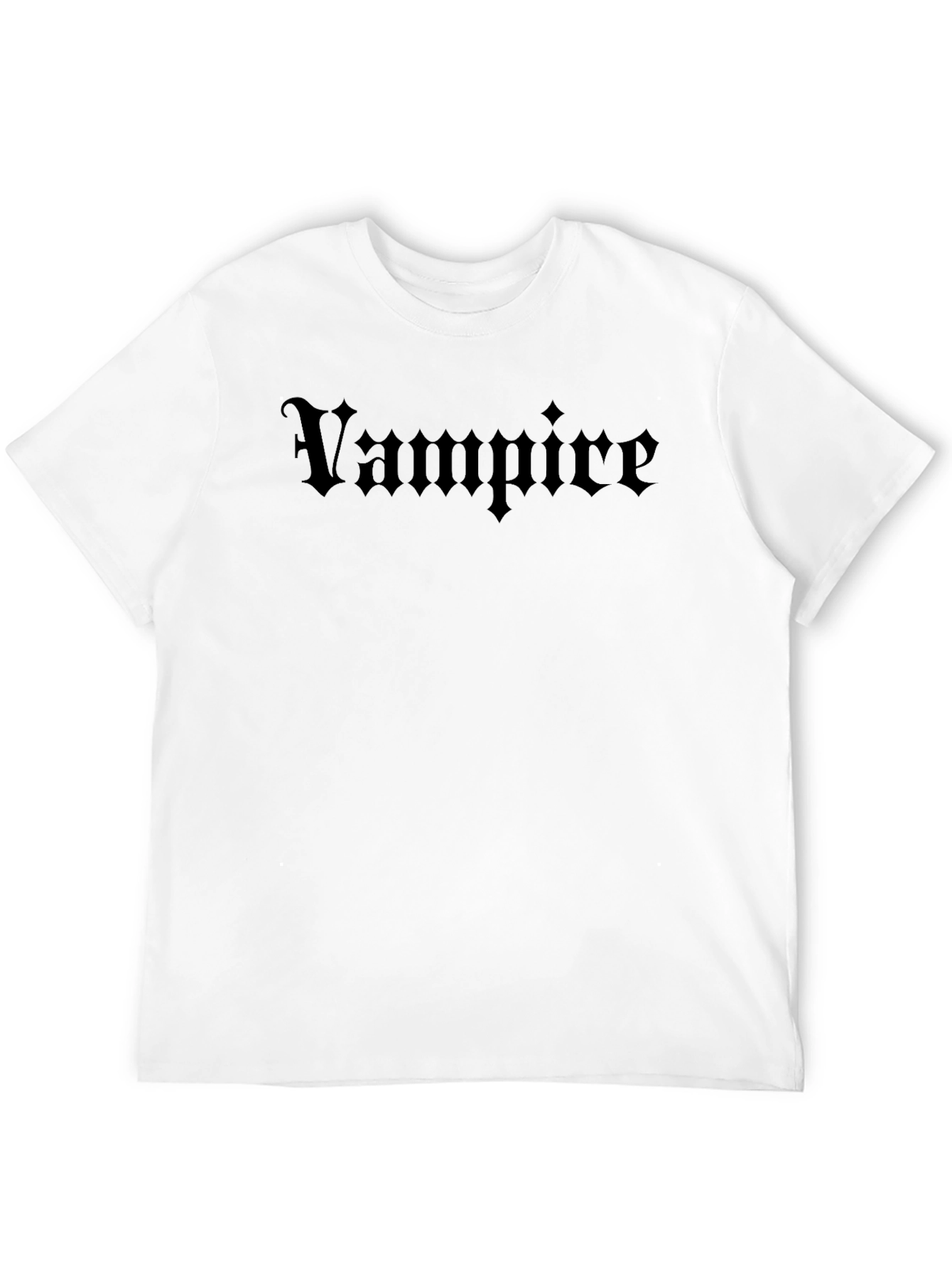 Vampire Graphic Tee - Gothic Style Black T-Shirt