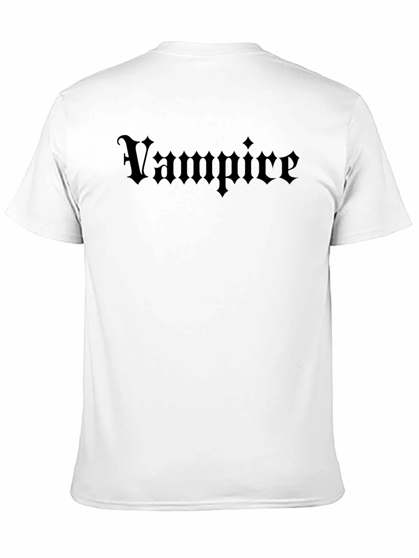 Vampire Graphic Tee - Gothic Style Black T-Shirt