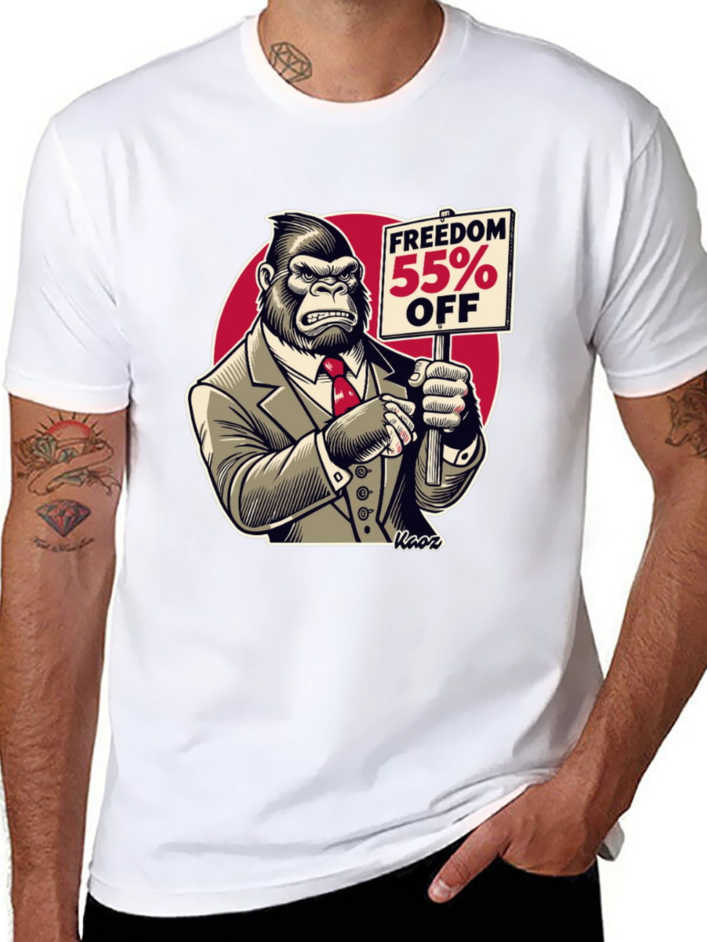 Freedom 55% Off Gorilla Graphic Tee