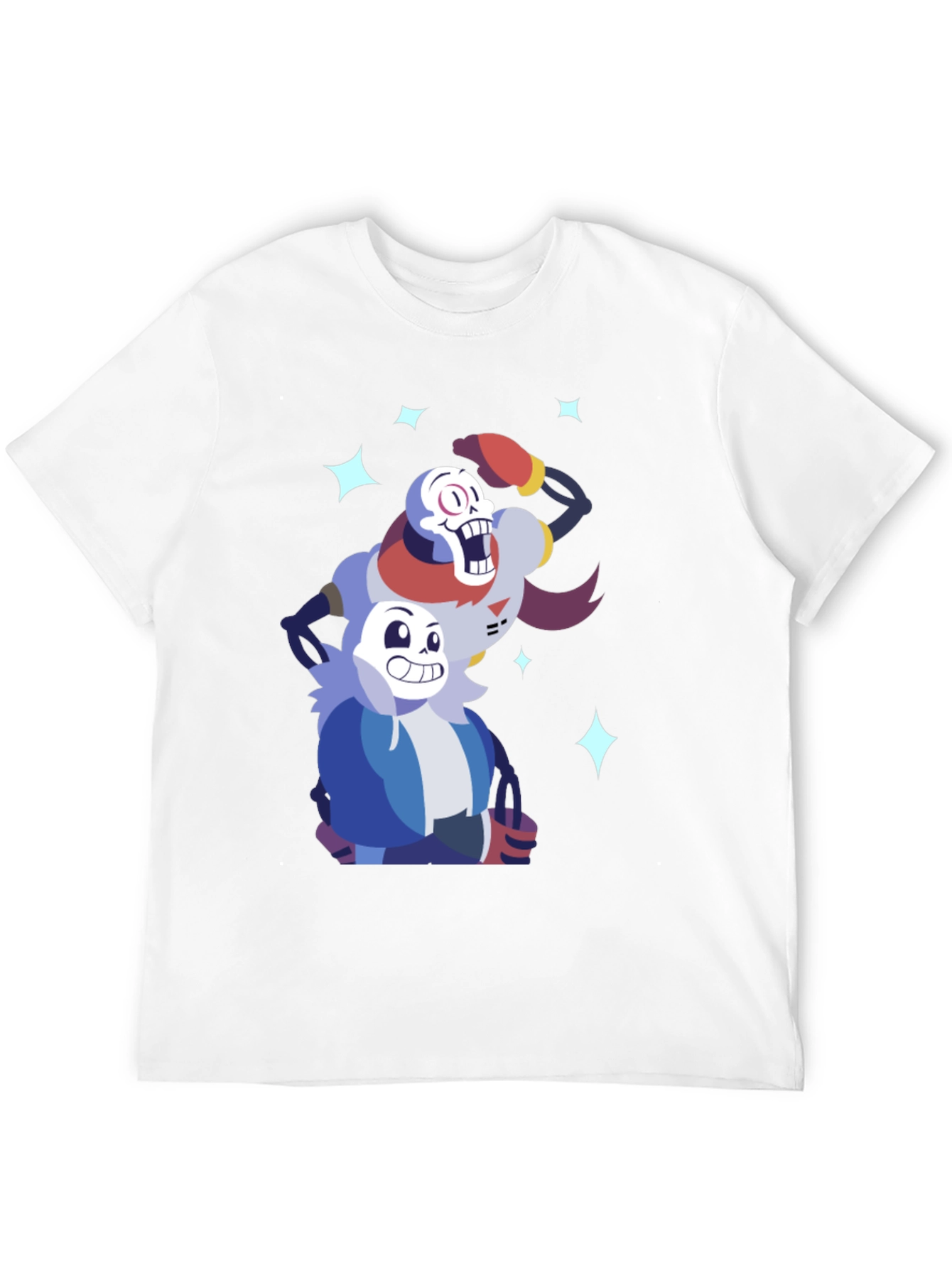 Undertale Sans and Papyrus Black Graphic Tee