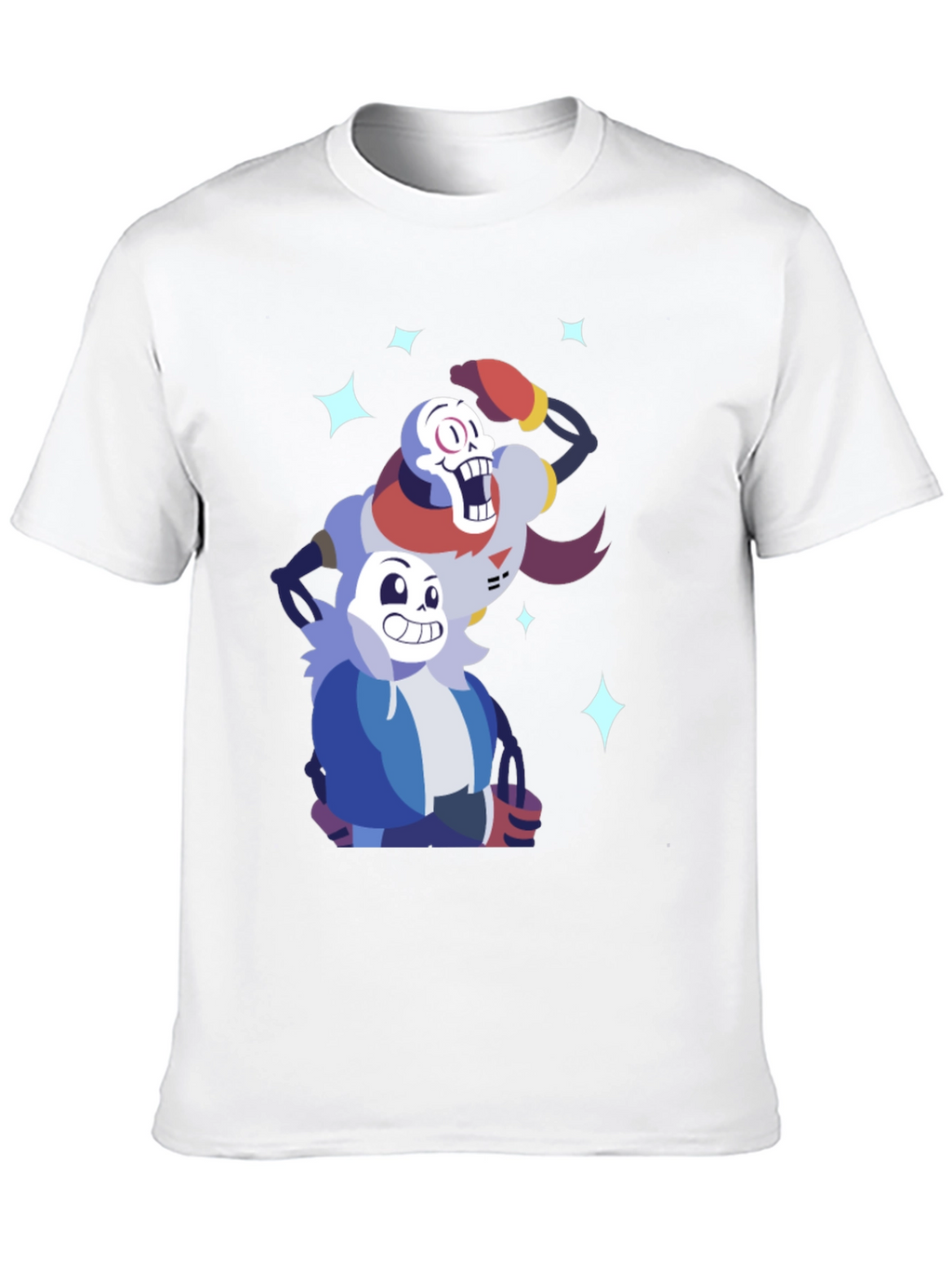 Undertale Sans and Papyrus Black Graphic Tee