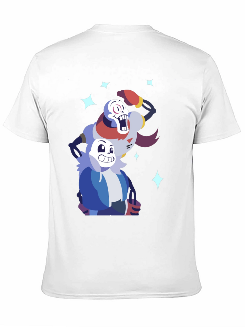 Undertale Sans and Papyrus Black Graphic Tee