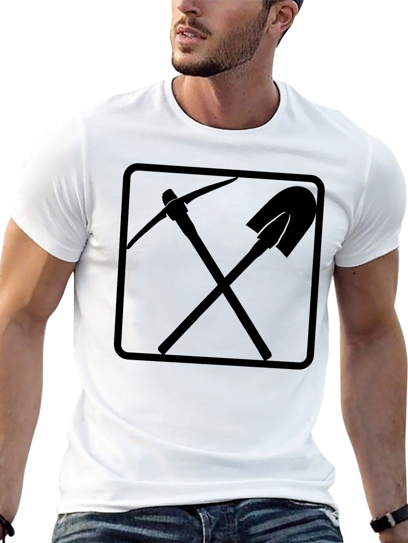 Pickaxe & Shovel Graphic Tee - Black