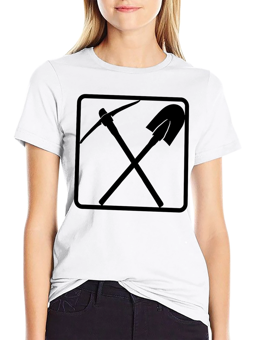 Pickaxe & Shovel Graphic Tee - Black