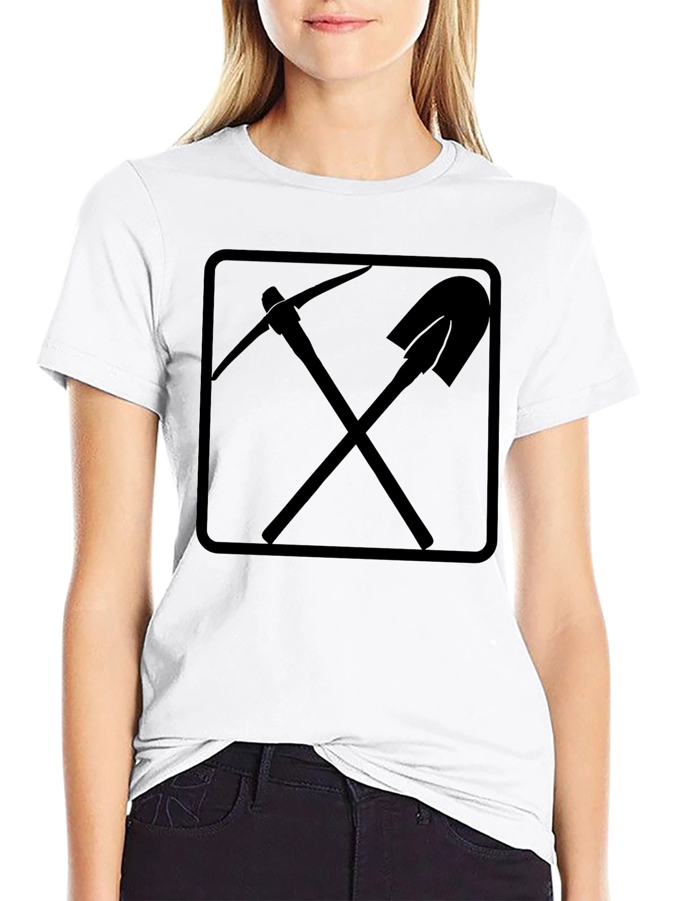 Pickaxe & Shovel Graphic Tee - Black