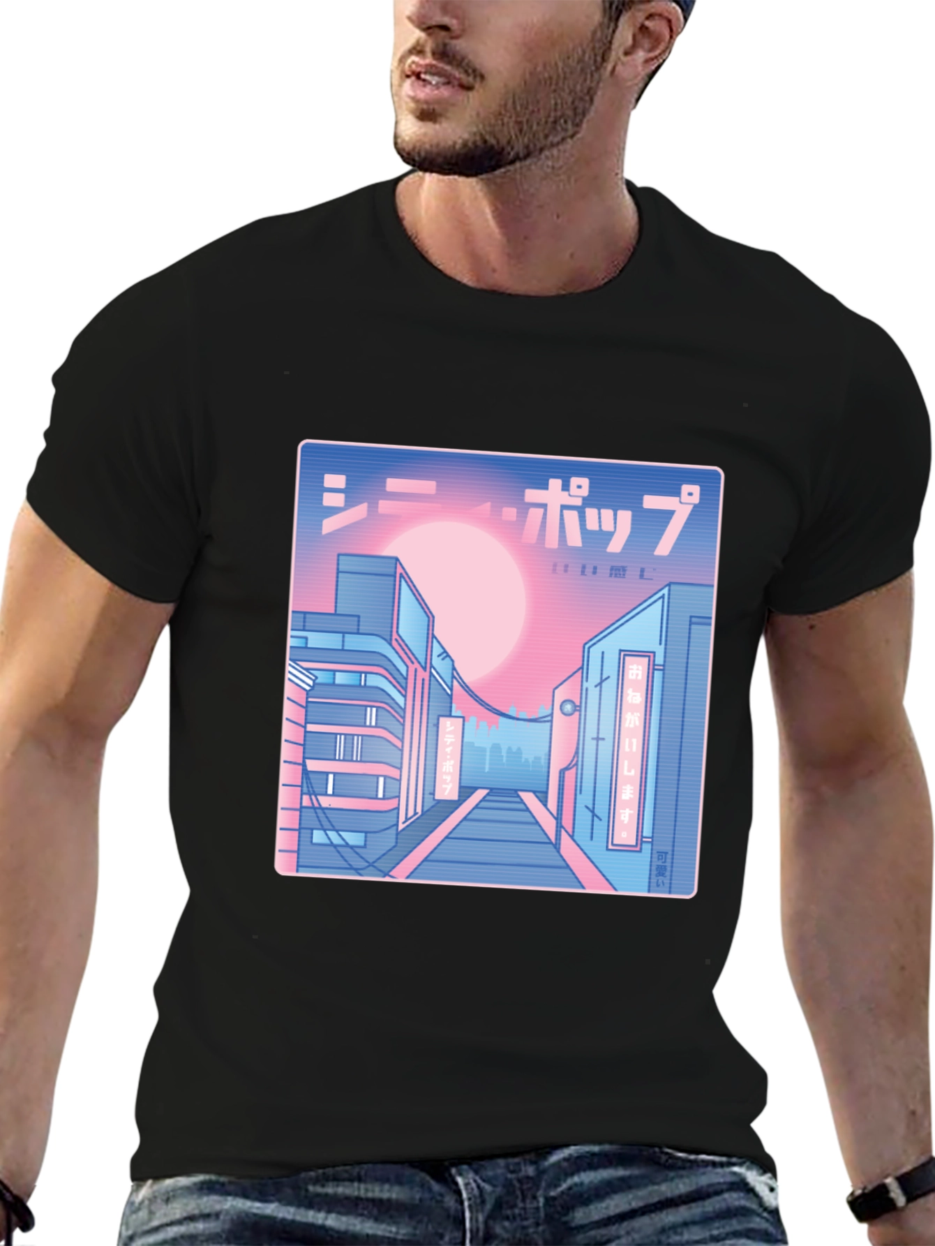 Synthwave Japan Aesthetic Graphic Tee