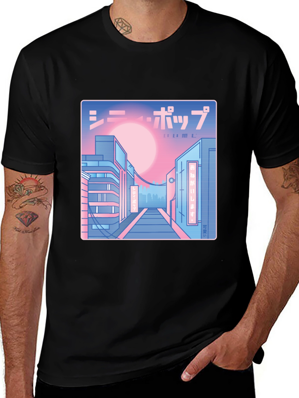 Synthwave Japan Aesthetic Graphic Tee