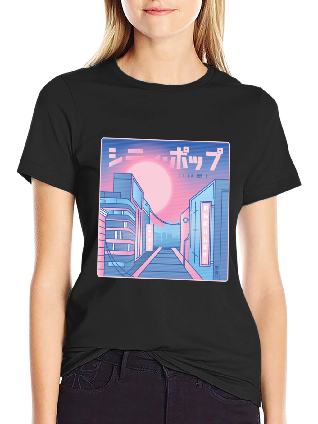Synthwave Japan Aesthetic Graphic Tee