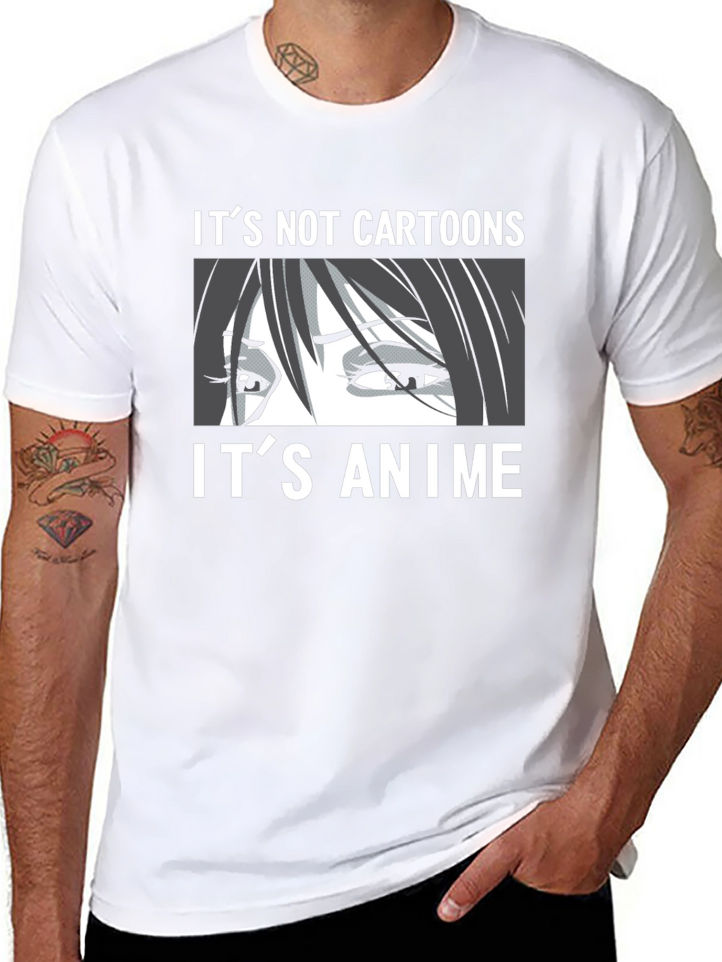 Its Not Cartoons Its Anime Black T-Shirt