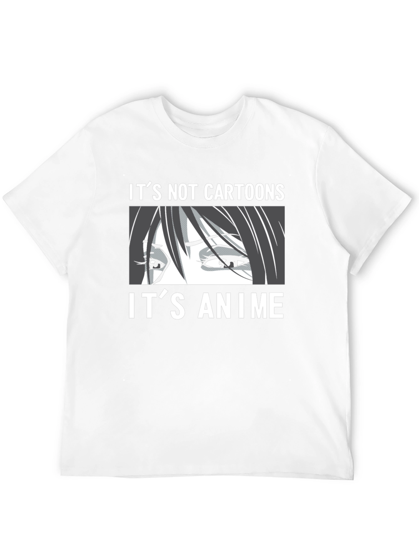 Its Not Cartoons Its Anime Black T-Shirt