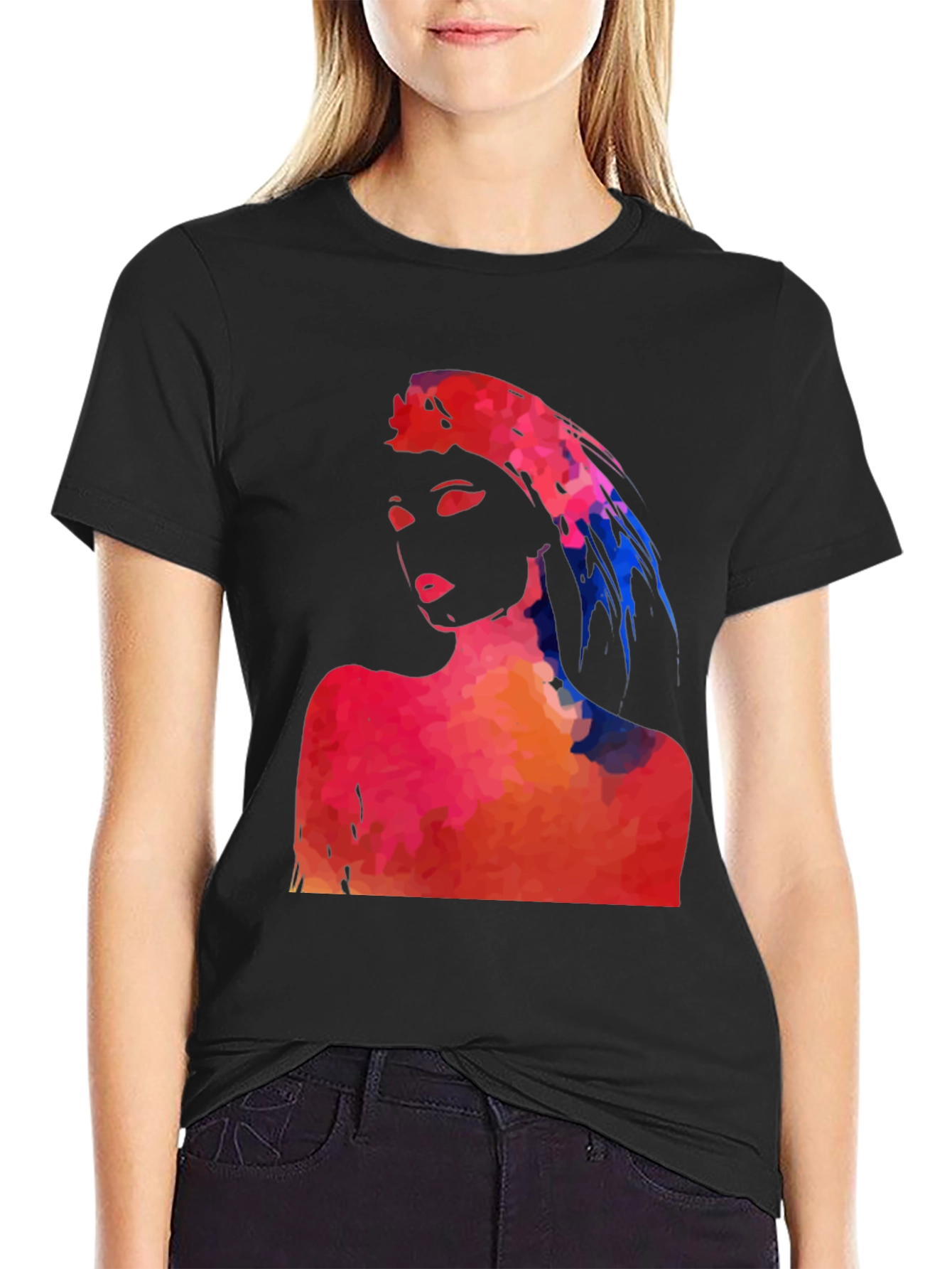 Abstract Woman Graphic Tee - Stylish Unisex T-Shirt