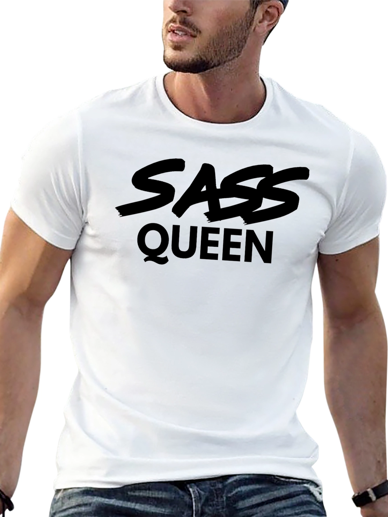 Sass Queen Black Graphic T-Shirt - Trendy & Bold