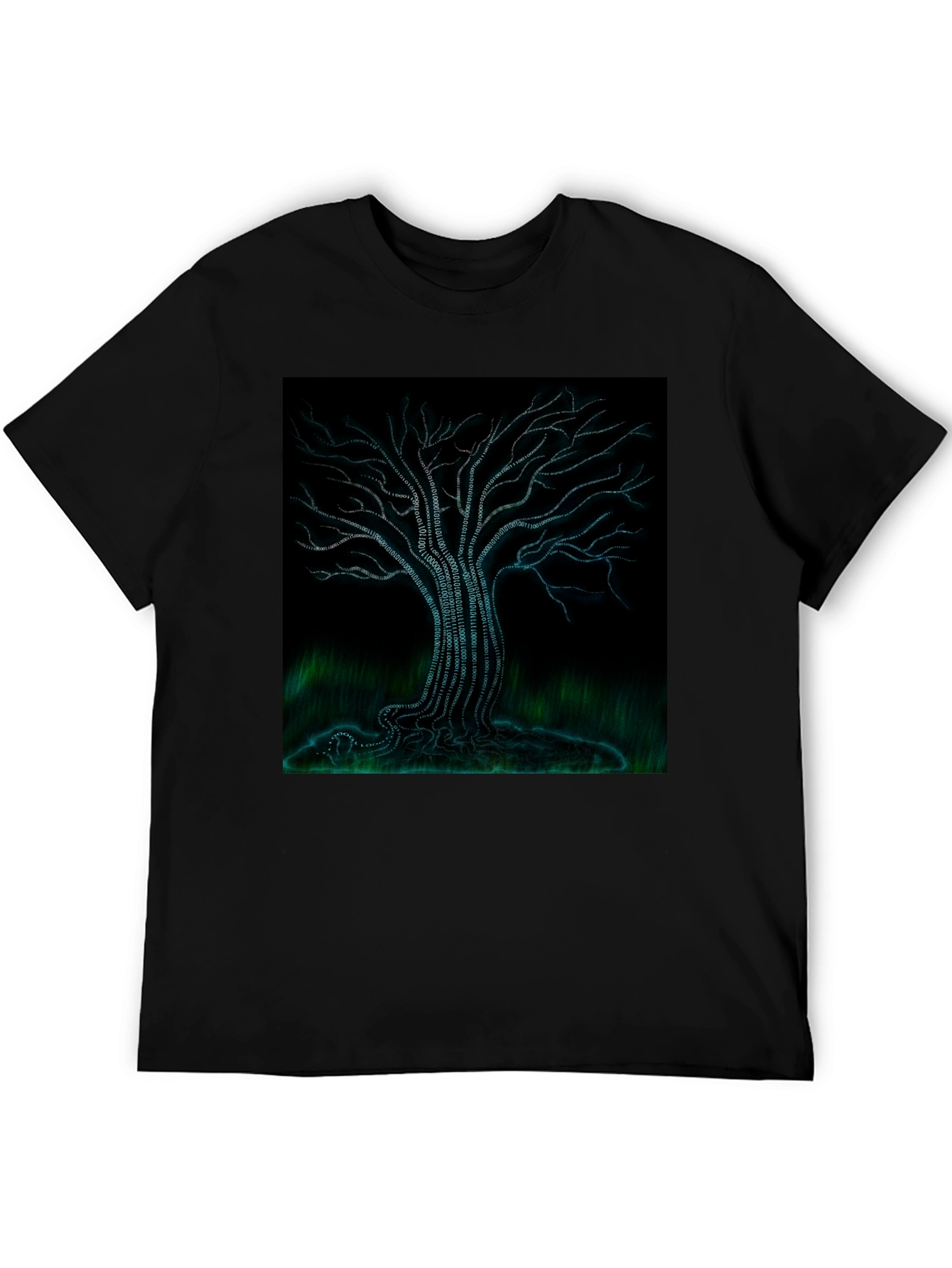 Binary Tree Graphic Tee - Black