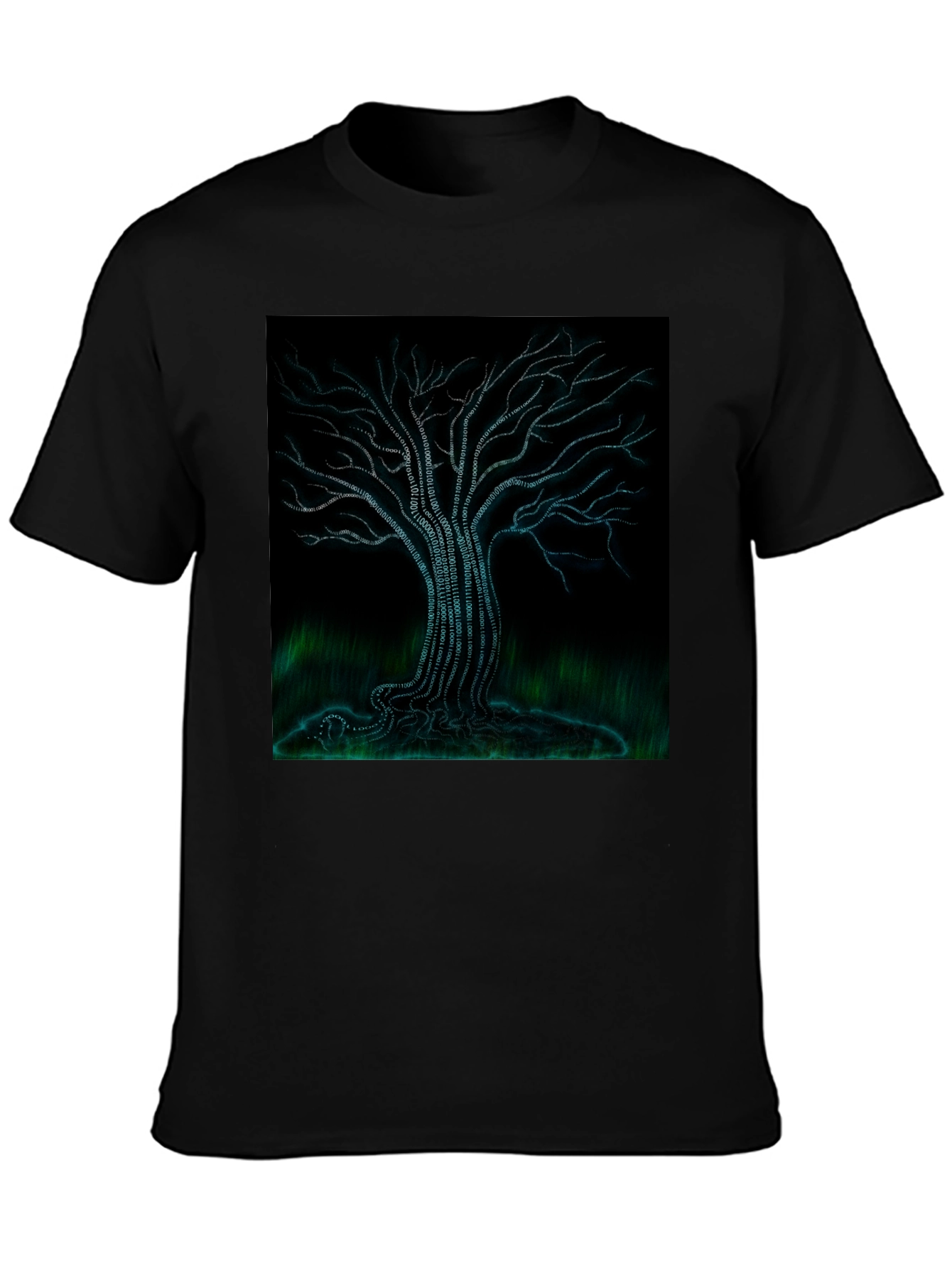 Binary Tree Graphic Tee - Black