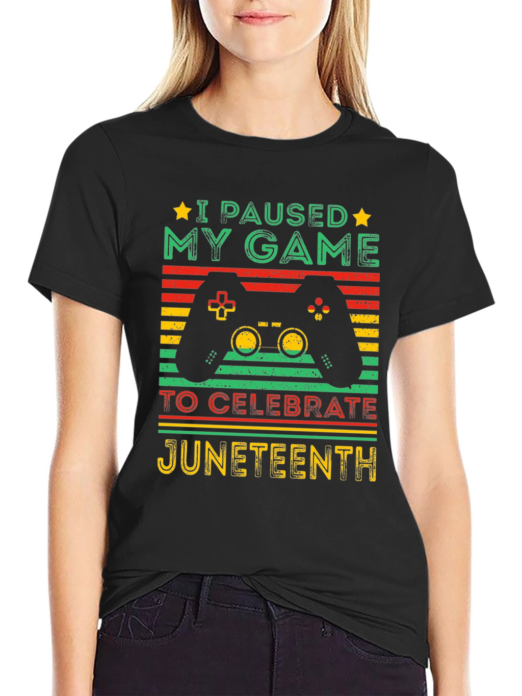Juneteenth Gamer T-Shirt - Paused My Game