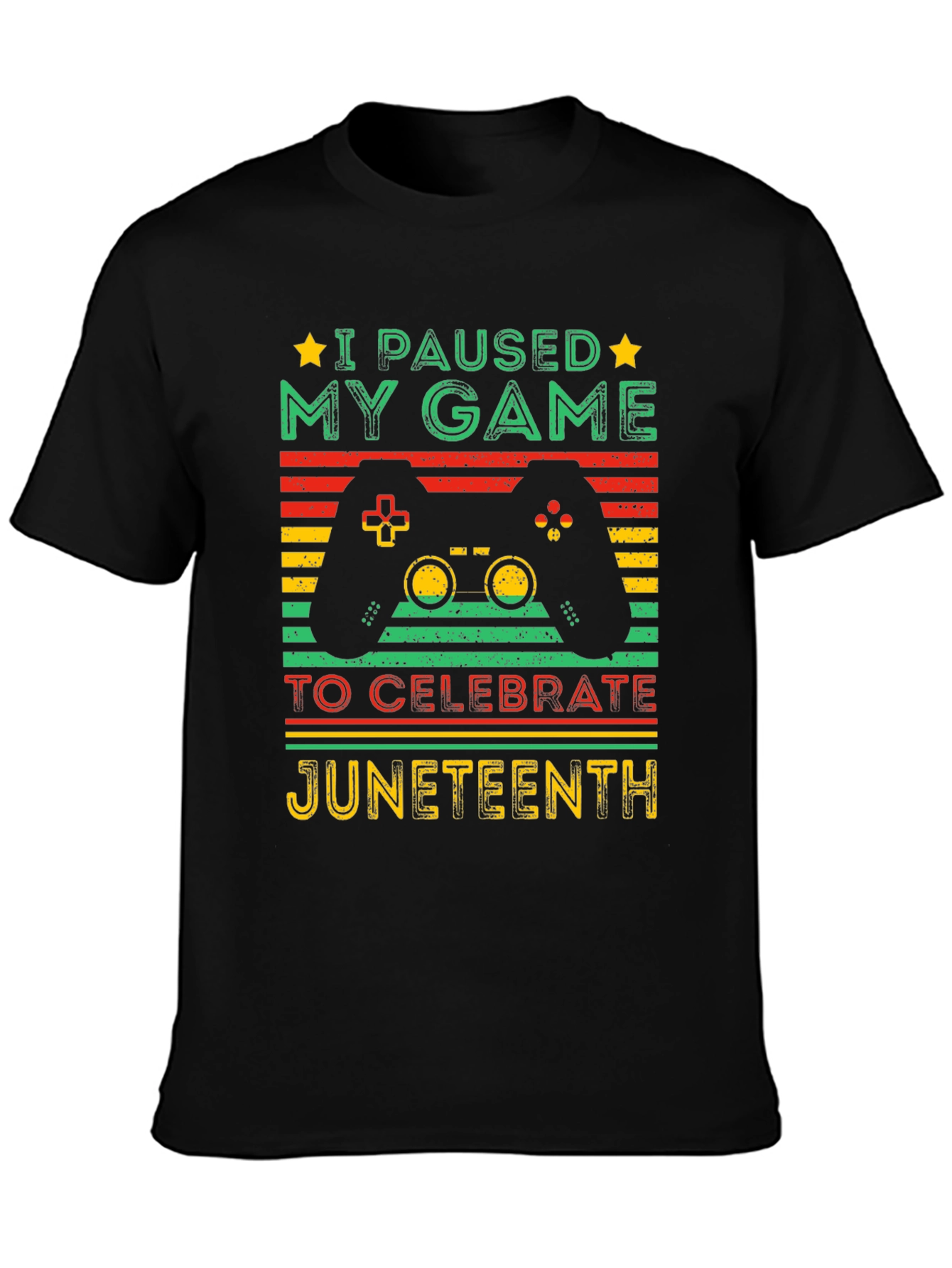 Juneteenth Gamer T-Shirt - Paused My Game