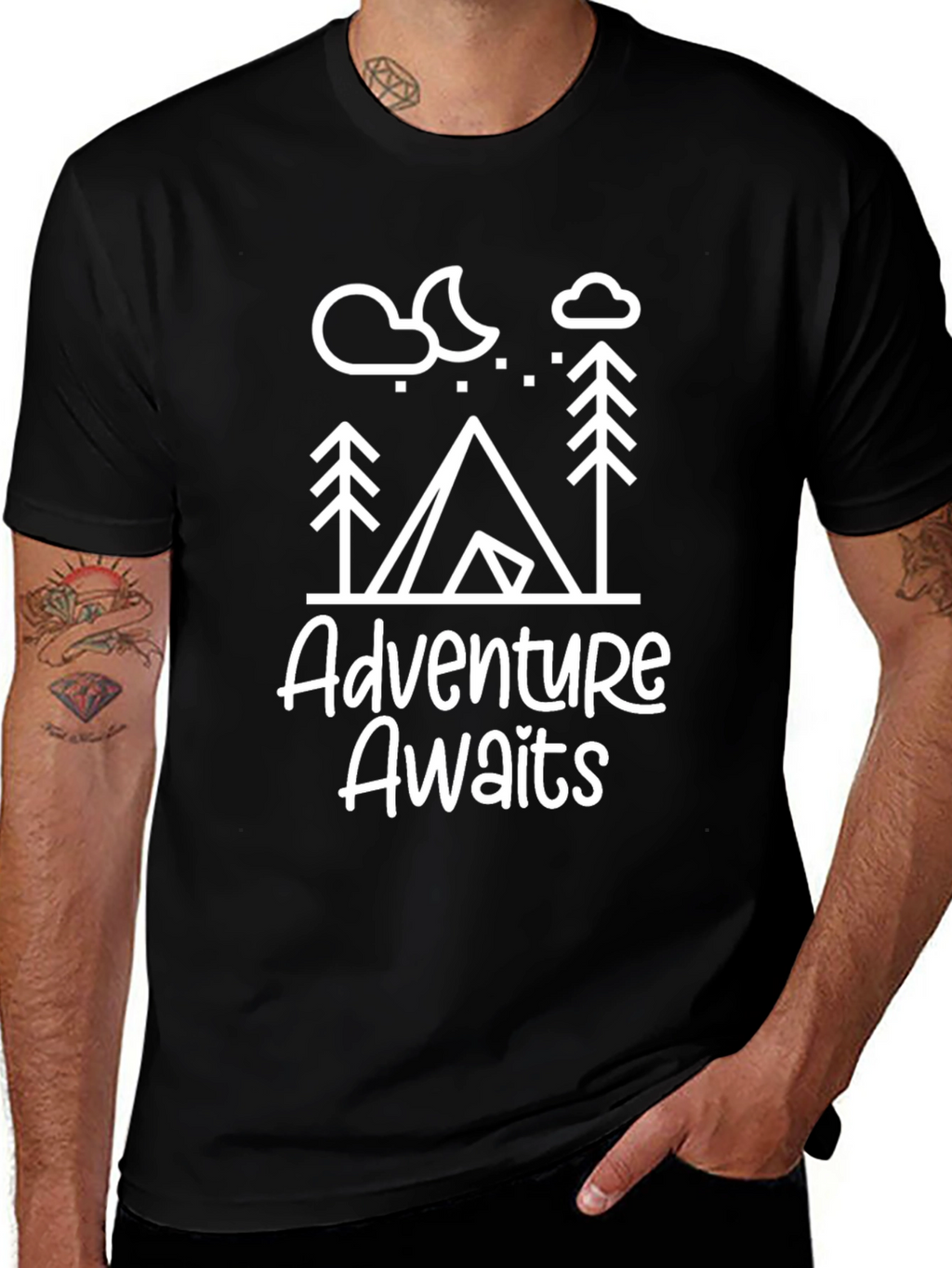 Adventure Awaits Graphic T-Shirt - Outdoor Camping Tee
