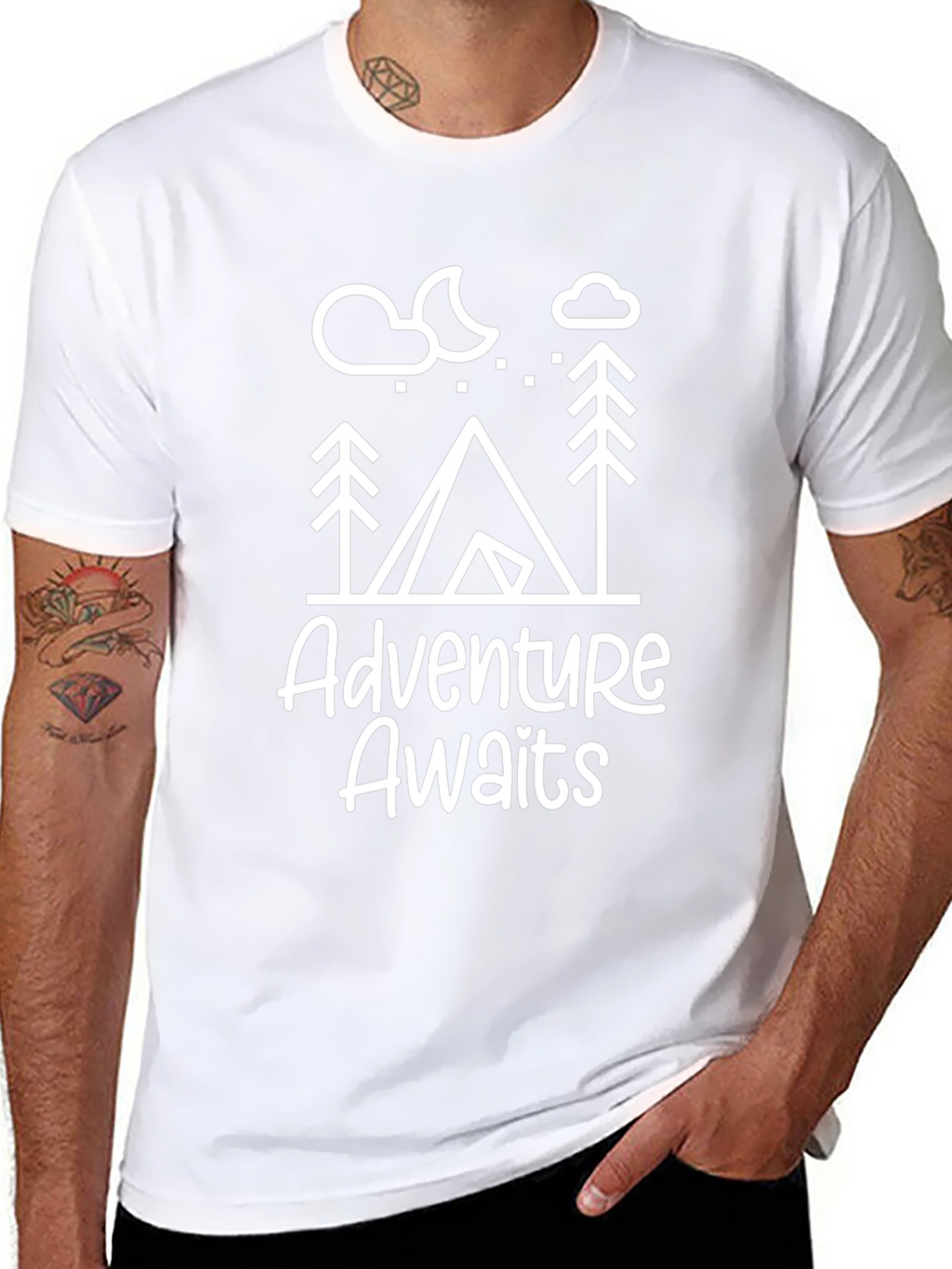 Adventure Awaits Graphic T-Shirt - Outdoor Camping Tee