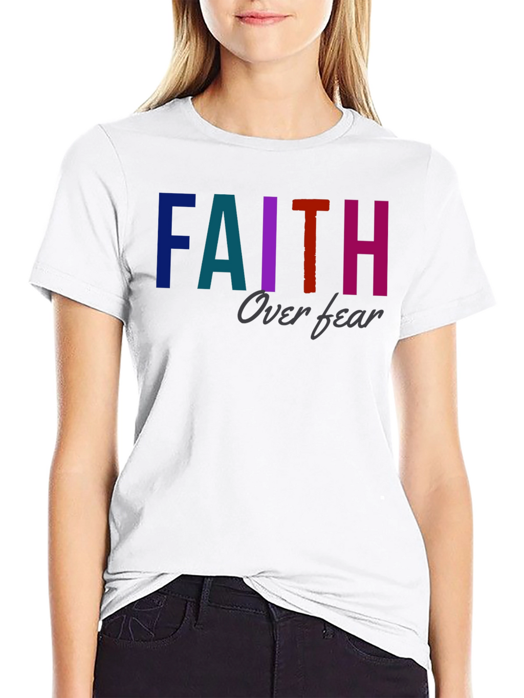 Faith Over Fear Graphic T-Shirt - Unisex Black Tee