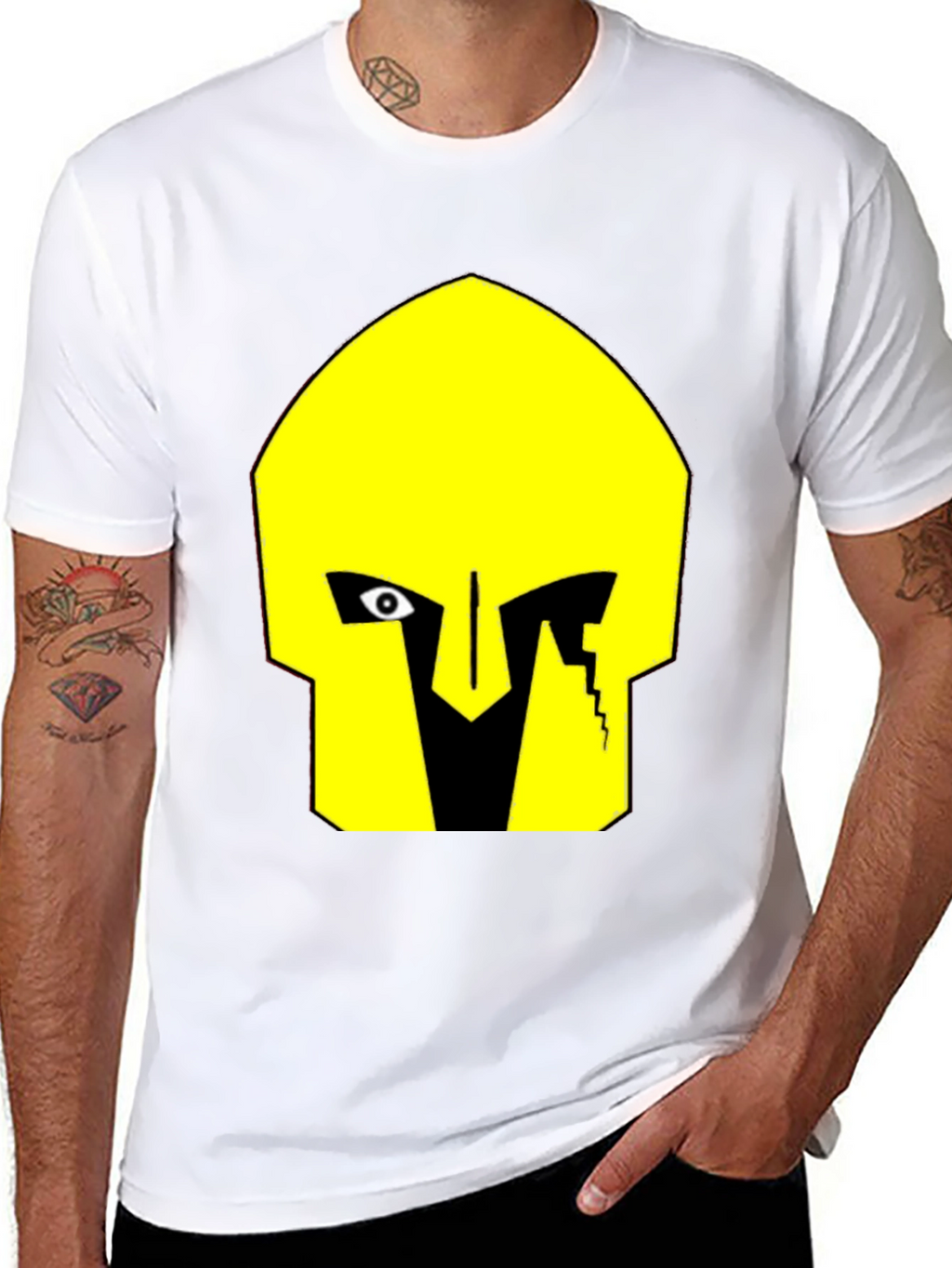 Abstract Graphic T-Shirt - Black