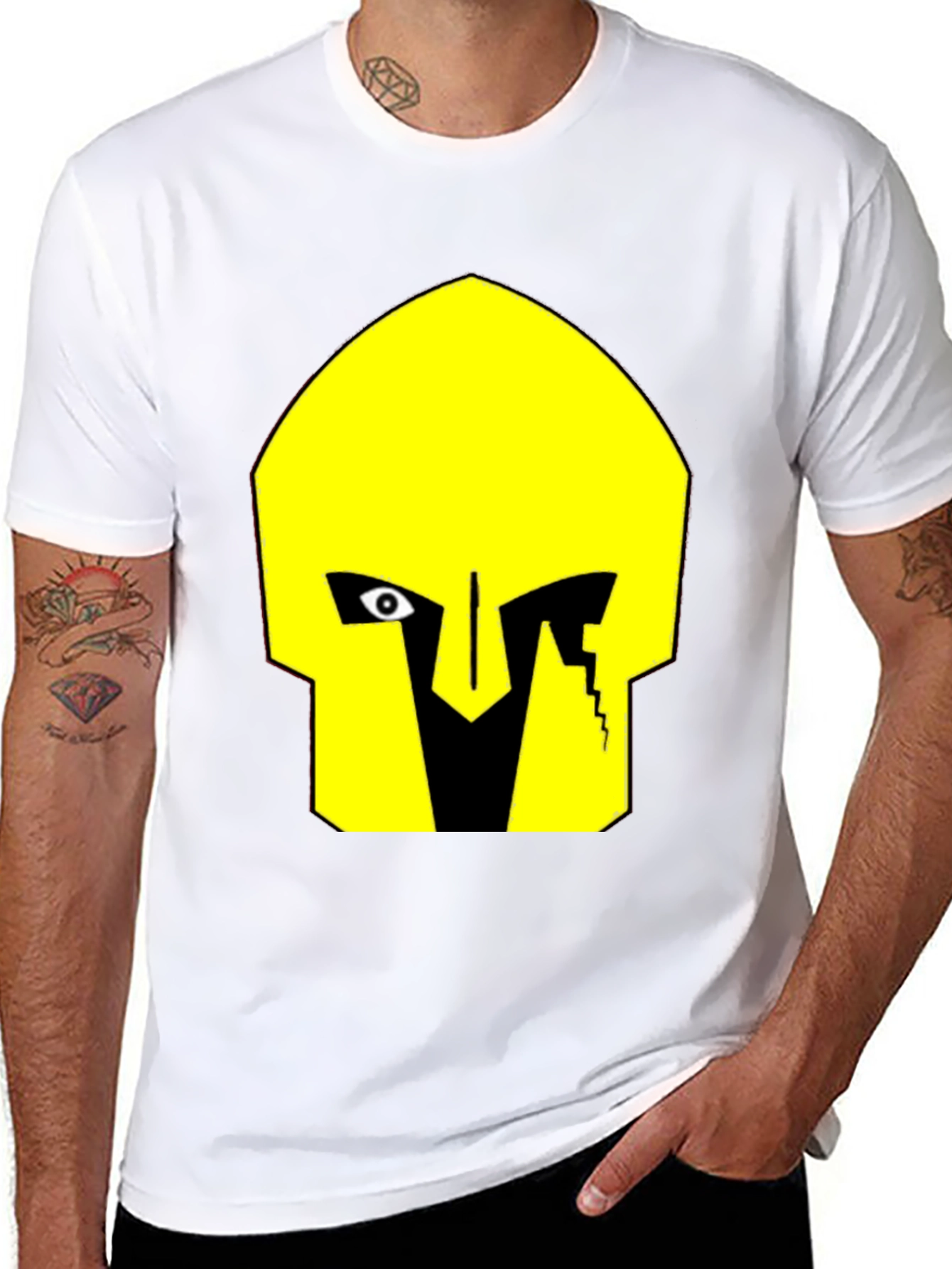Abstract Graphic T-Shirt - Black