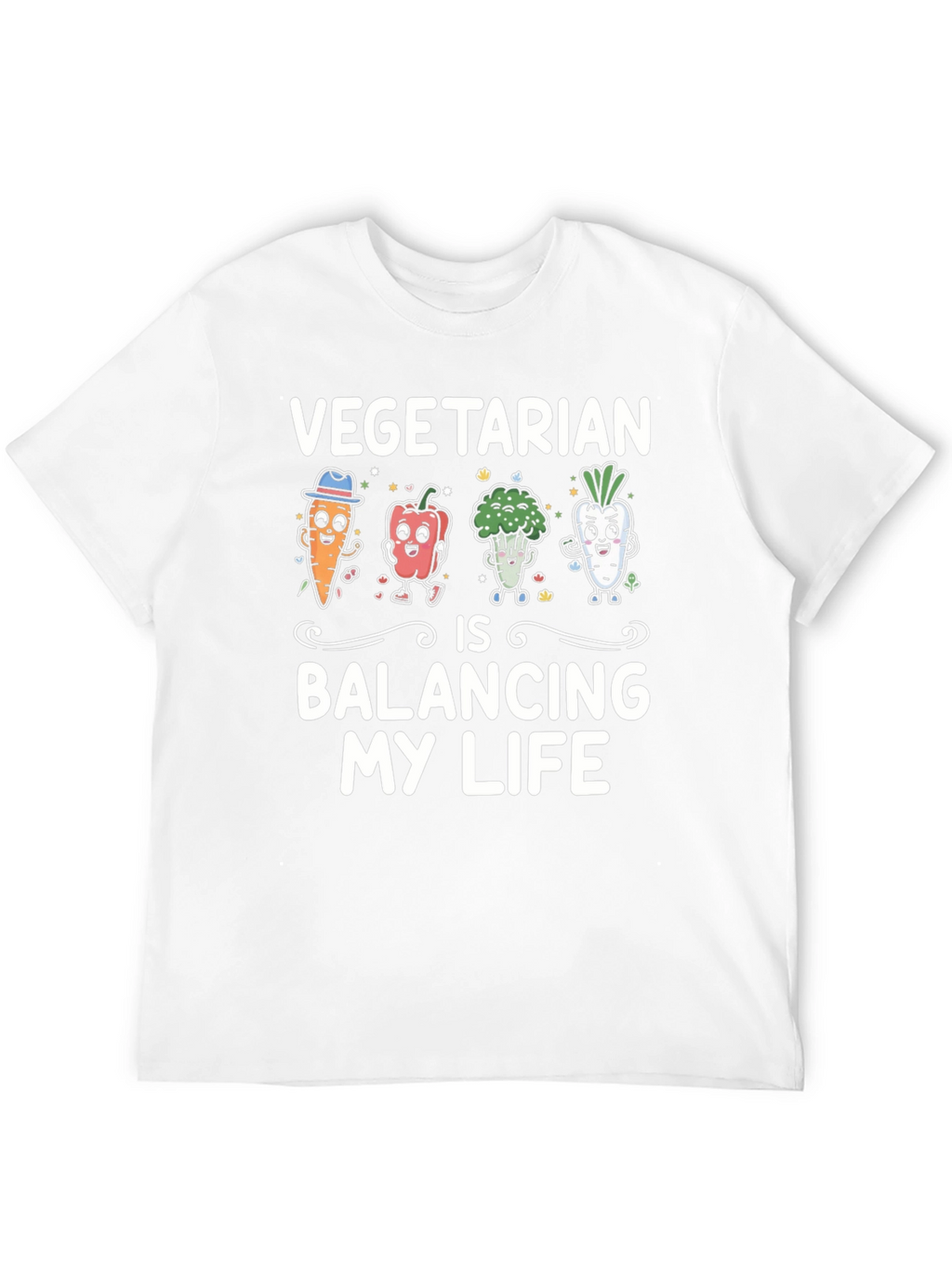 Vegetarian Balancing Life Graphic T-Shirt