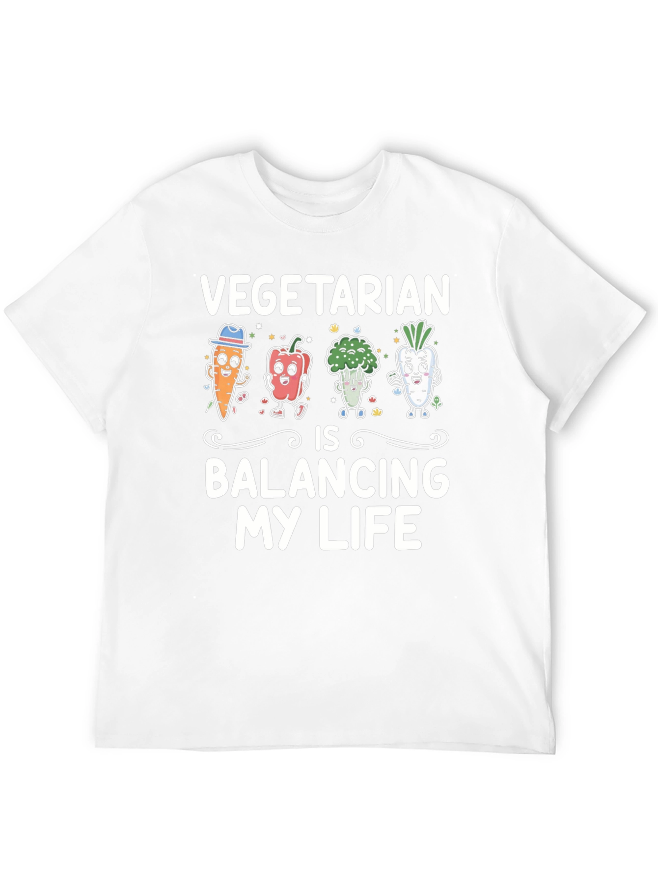 Vegetarian Balancing Life Graphic T-Shirt