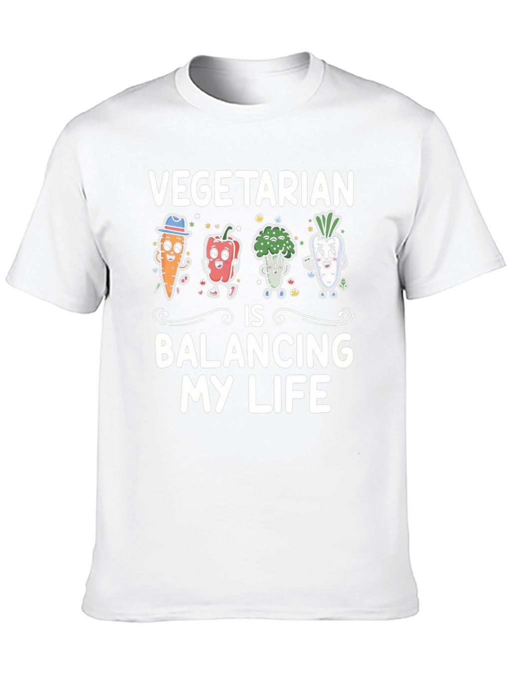 Vegetarian Balancing Life Graphic T-Shirt