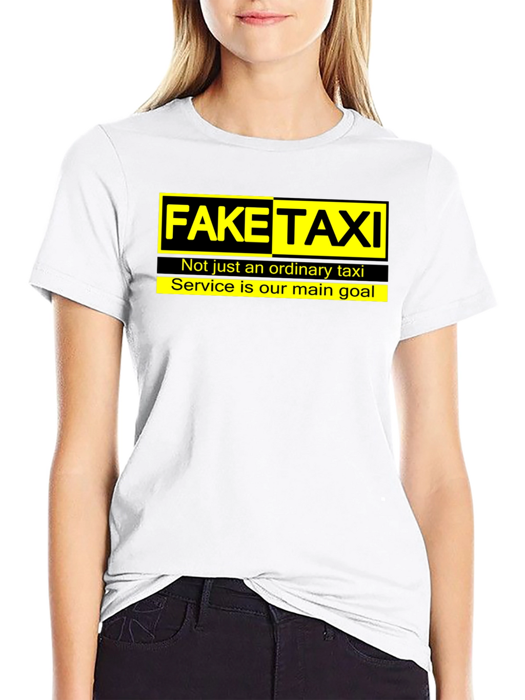 Fake Taxi Graphic Tee -  Funny Slogan T-Shirt