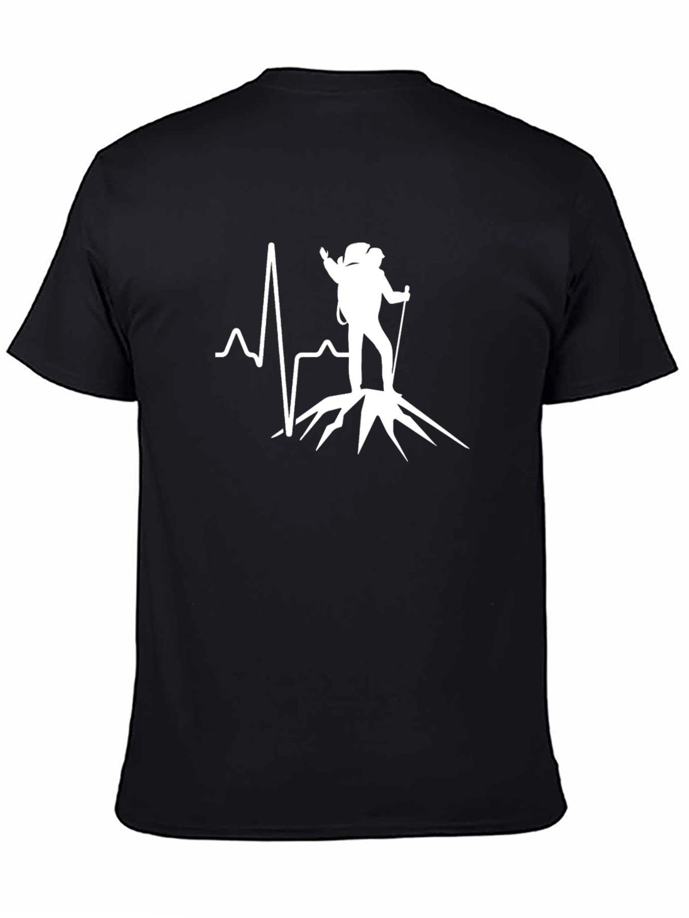 Mountain Hiker Heartbeat Graphic Tee - Adventure Awaits!