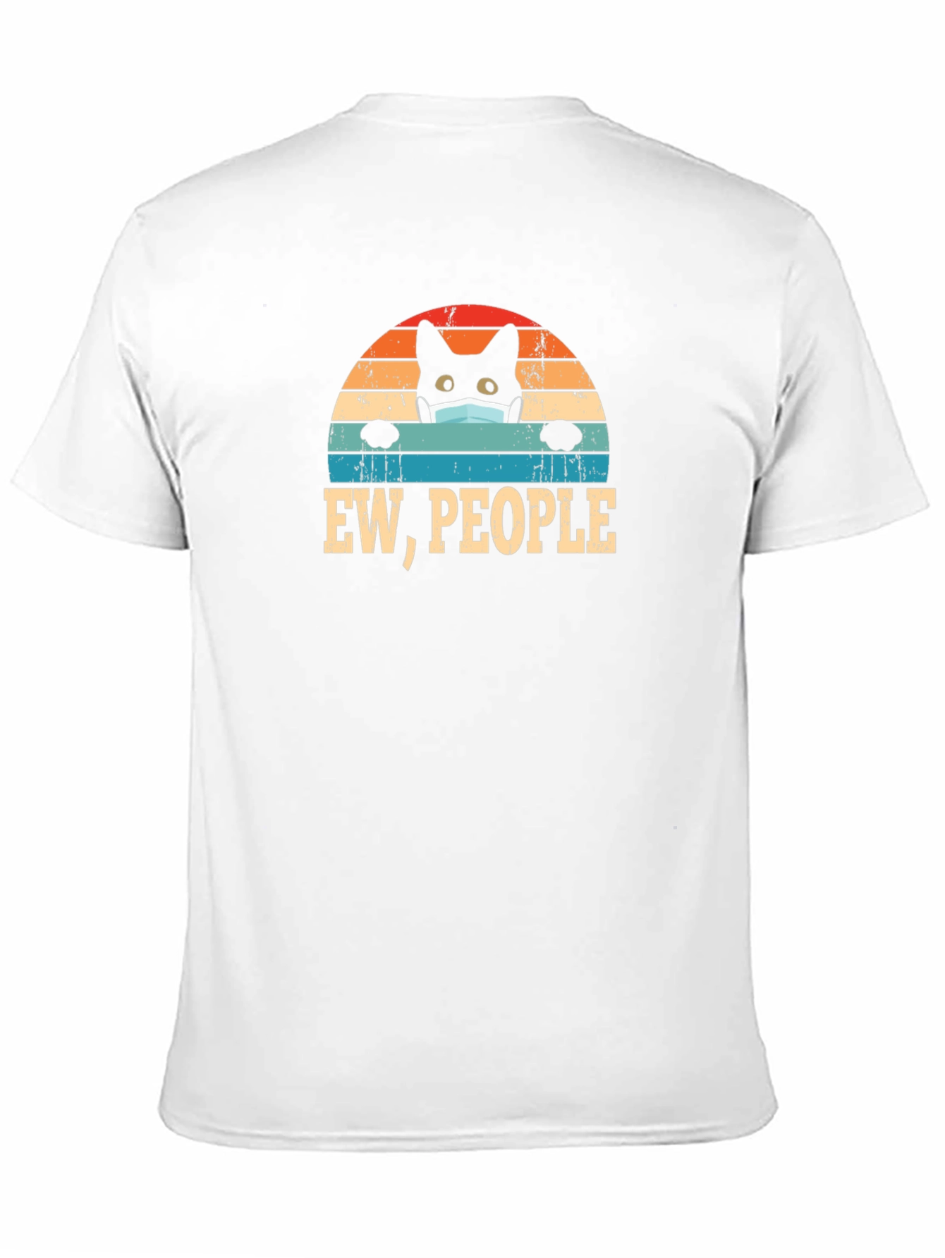 Ew People Black Cat Mask T-Shirt