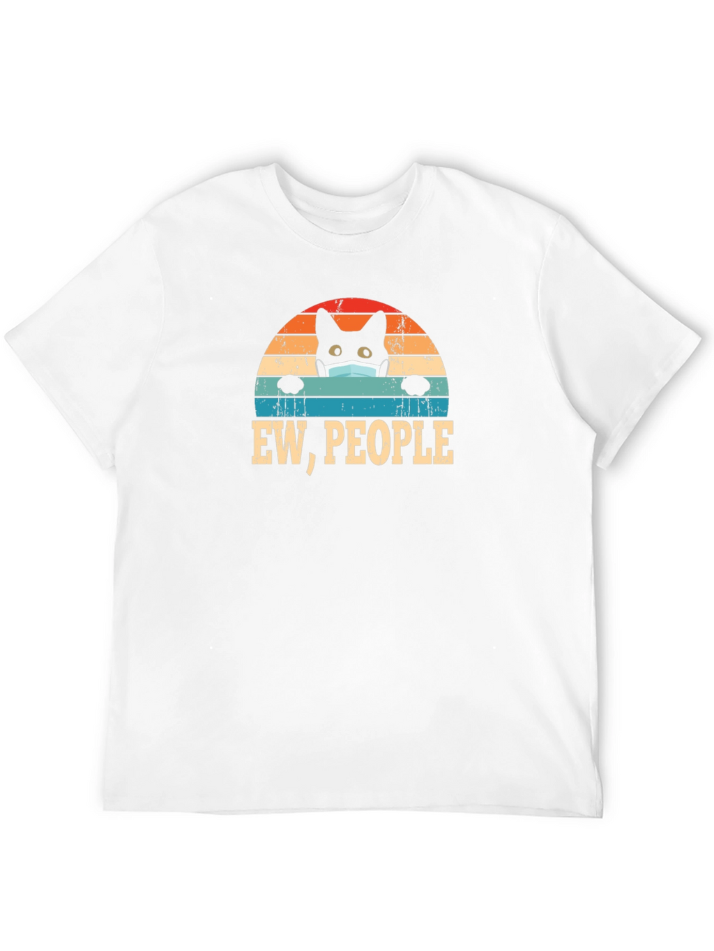 Ew People Black Cat Mask T-Shirt